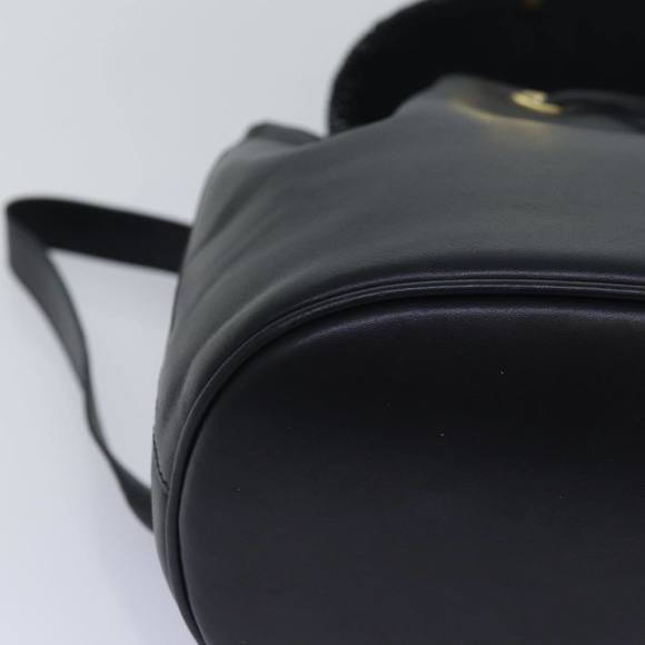 Salvatore Ferragamo Backpack Leather Black Gold Auth 86612 main image 11